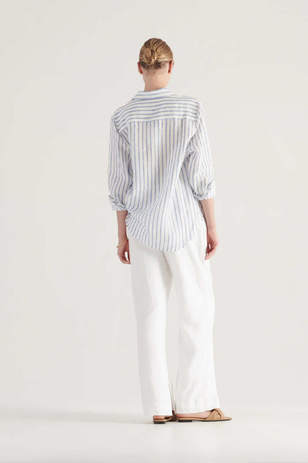 ELKA COLLECTIVE -Tamara Shirt (Blue / White Stripe) - Image 7