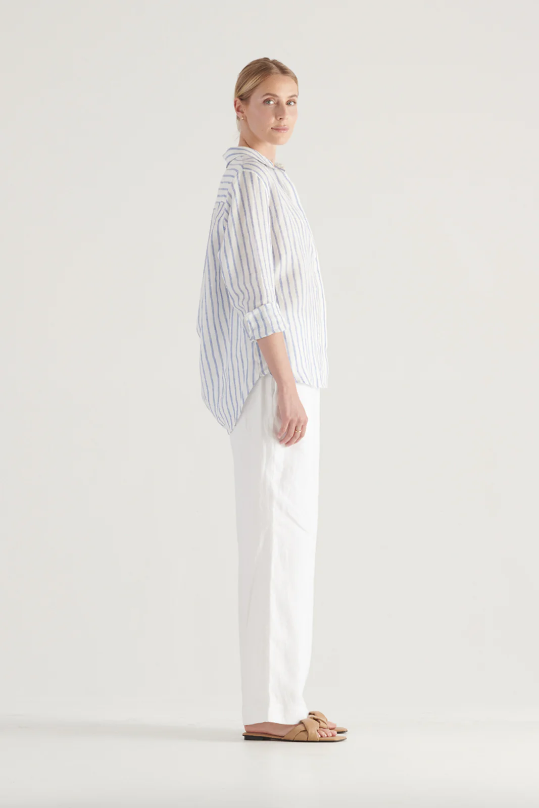 ELKA COLLECTIVE -Tamara Shirt (Blue / White Stripe) - Image 8