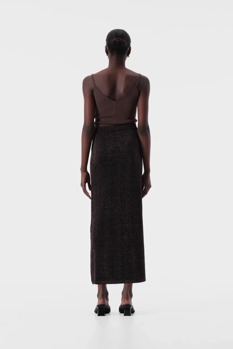 ELKA COLLECTIVE - THELMA KNIT SKIRT (COPPER LUREX) - Image 6