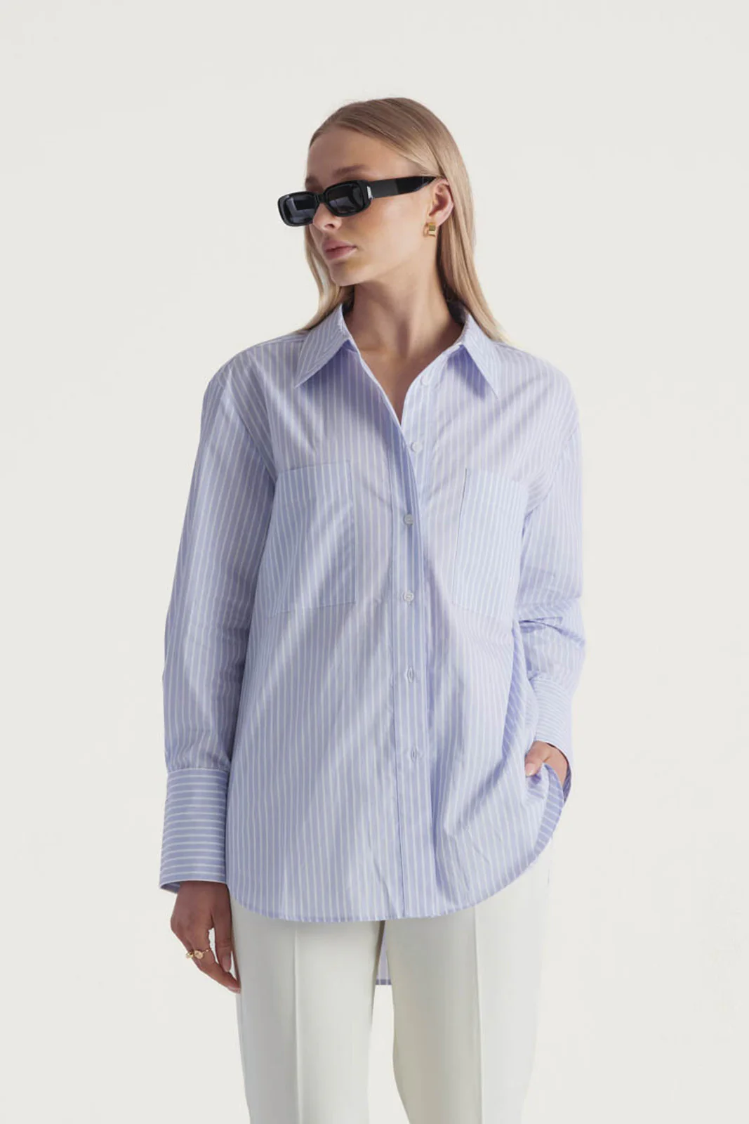 ELKA COLLECTIVE - Tomas Shirt (Sky Blue Stripe) - Image 4