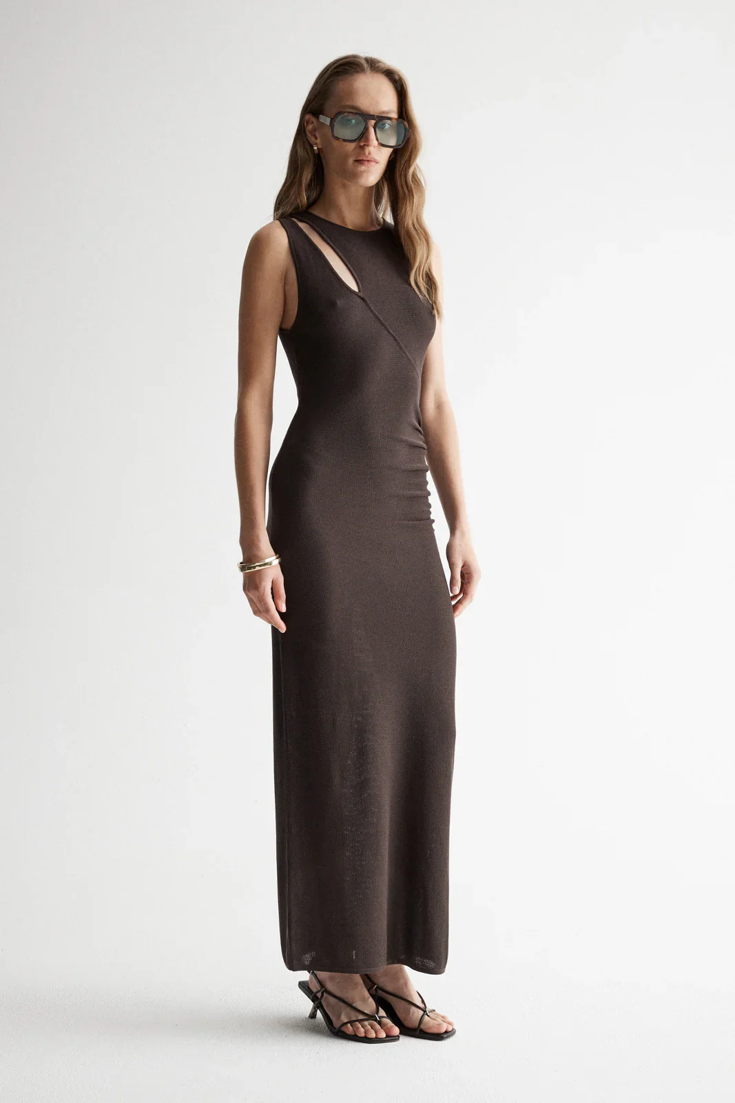 ELKA COLLECTIVE - ZINNIA KNIT DRESS (CHOCOLATE) - Image 3