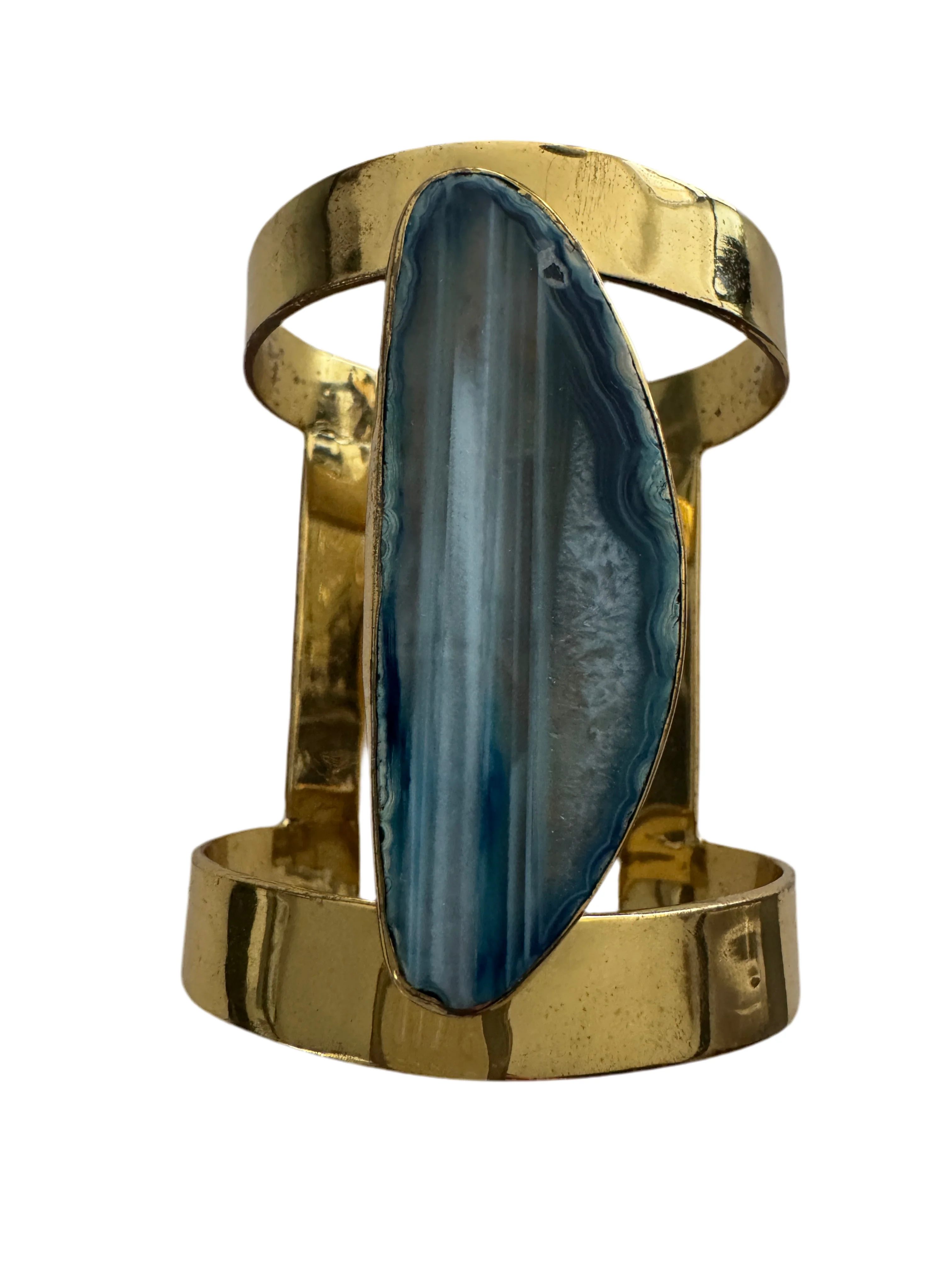 ELYSIAN COLLECTIVE - BLUE LACE AGATE BRACELET / CUFF