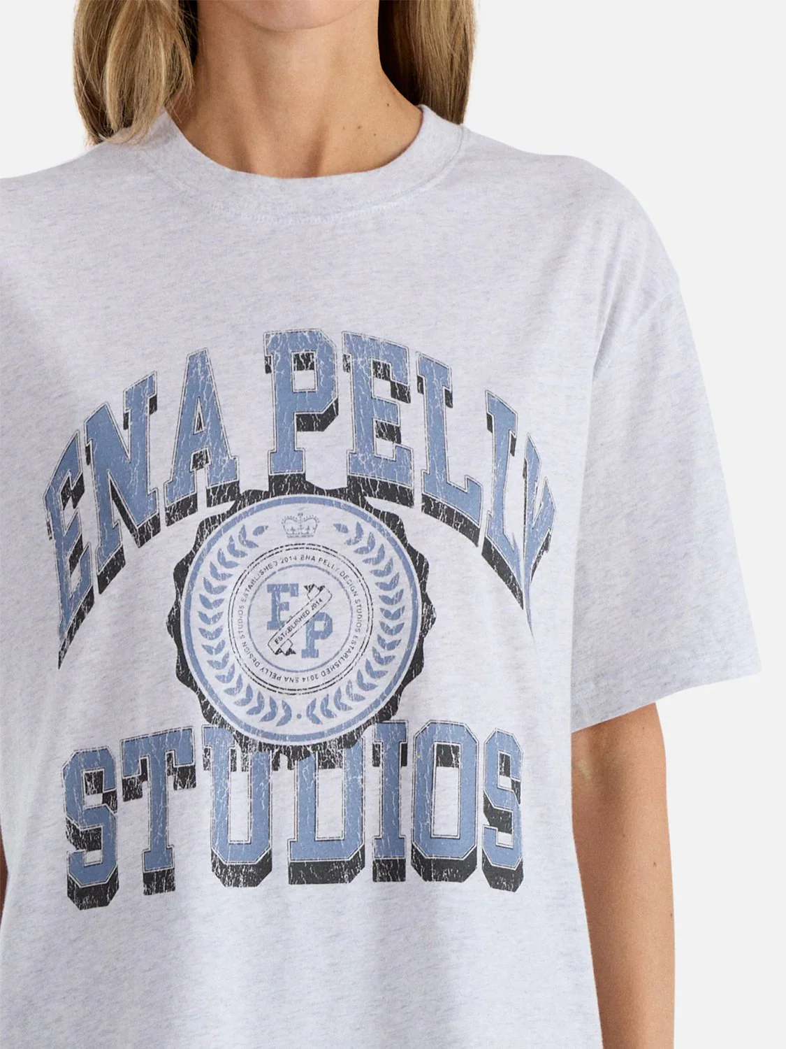ENA PELLY - A LEAGUE TEE (WHITE MARLE) - Image 4