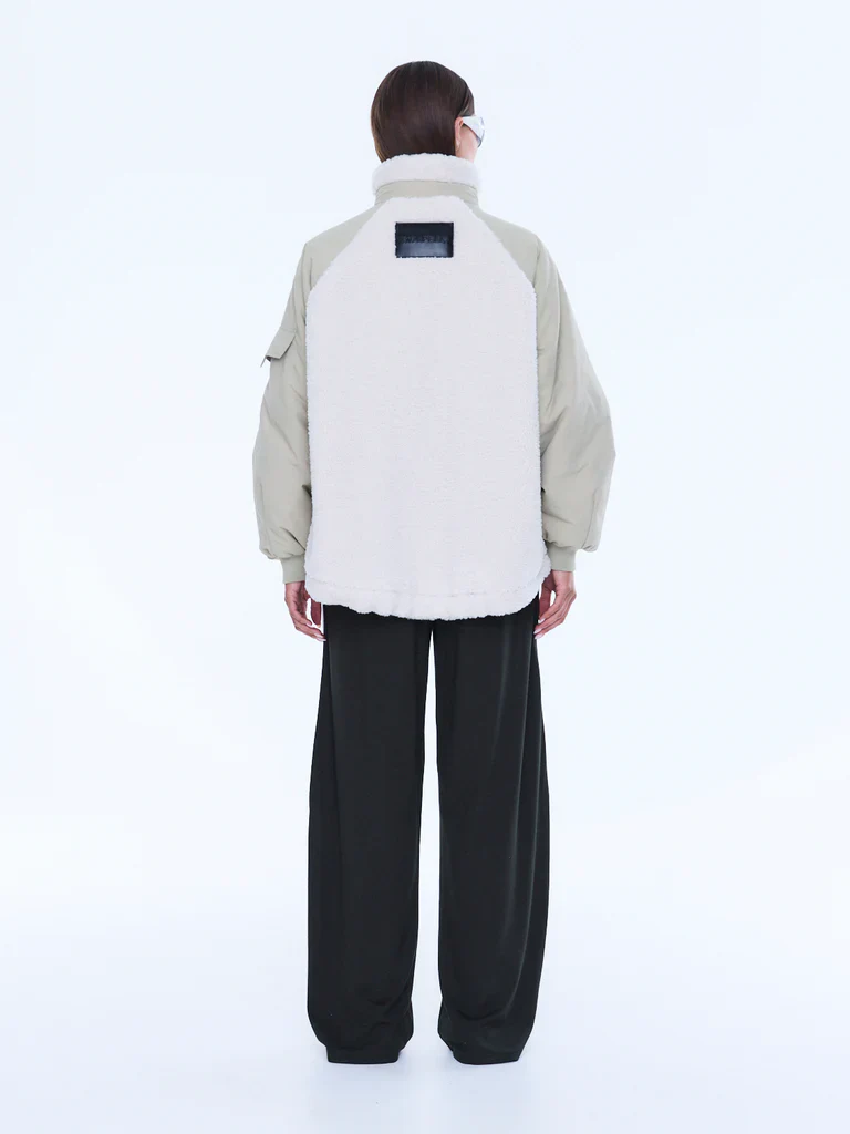 ENA PELLY - ALICE FAUX FUR JACKET (BONE) - Image 2