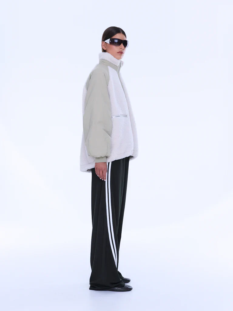ENA PELLY - ALICE FAUX FUR JACKET (BONE) - Image 5