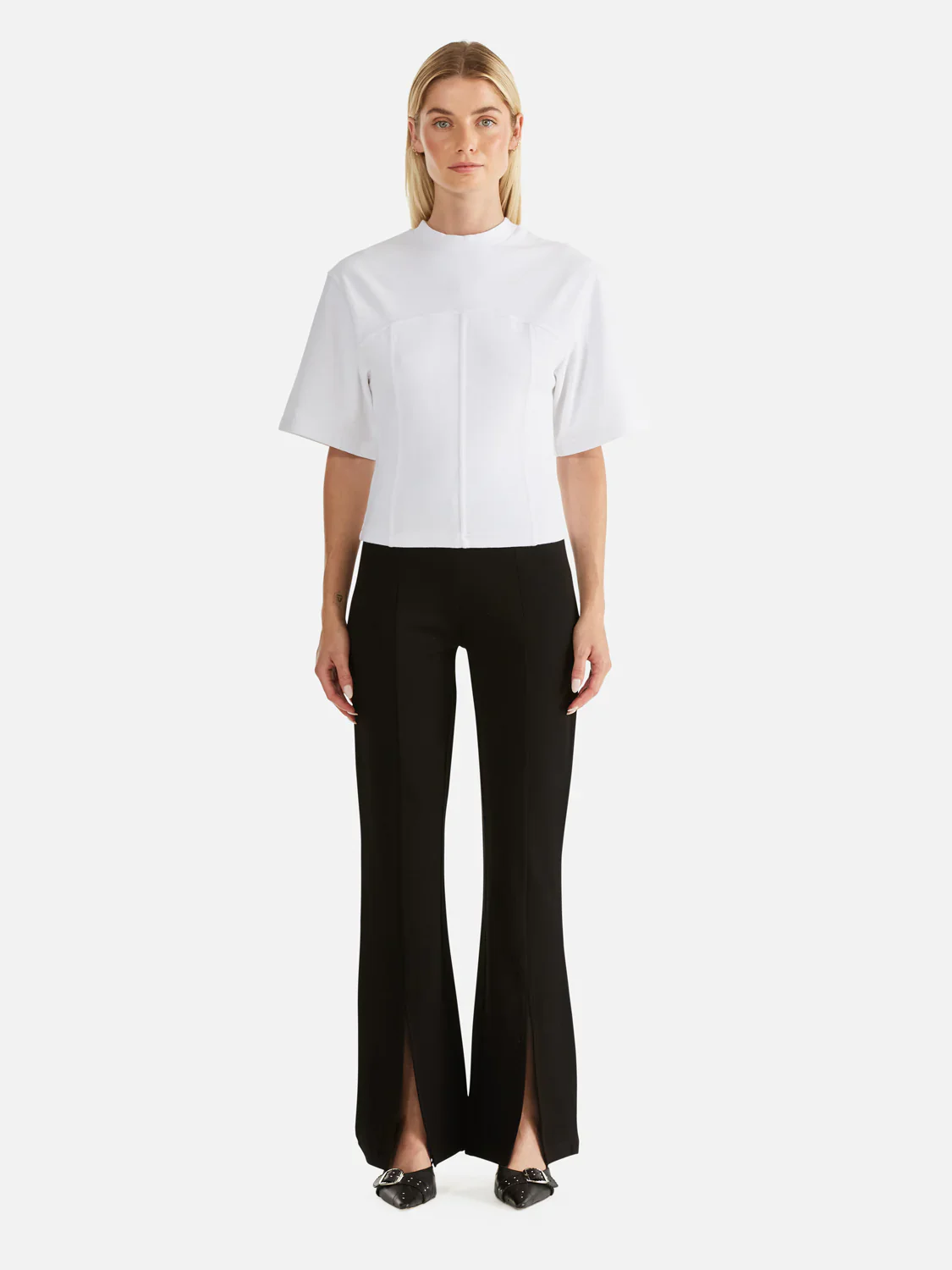 ENA PELLY - AVA CORSET TEE (WHITE)