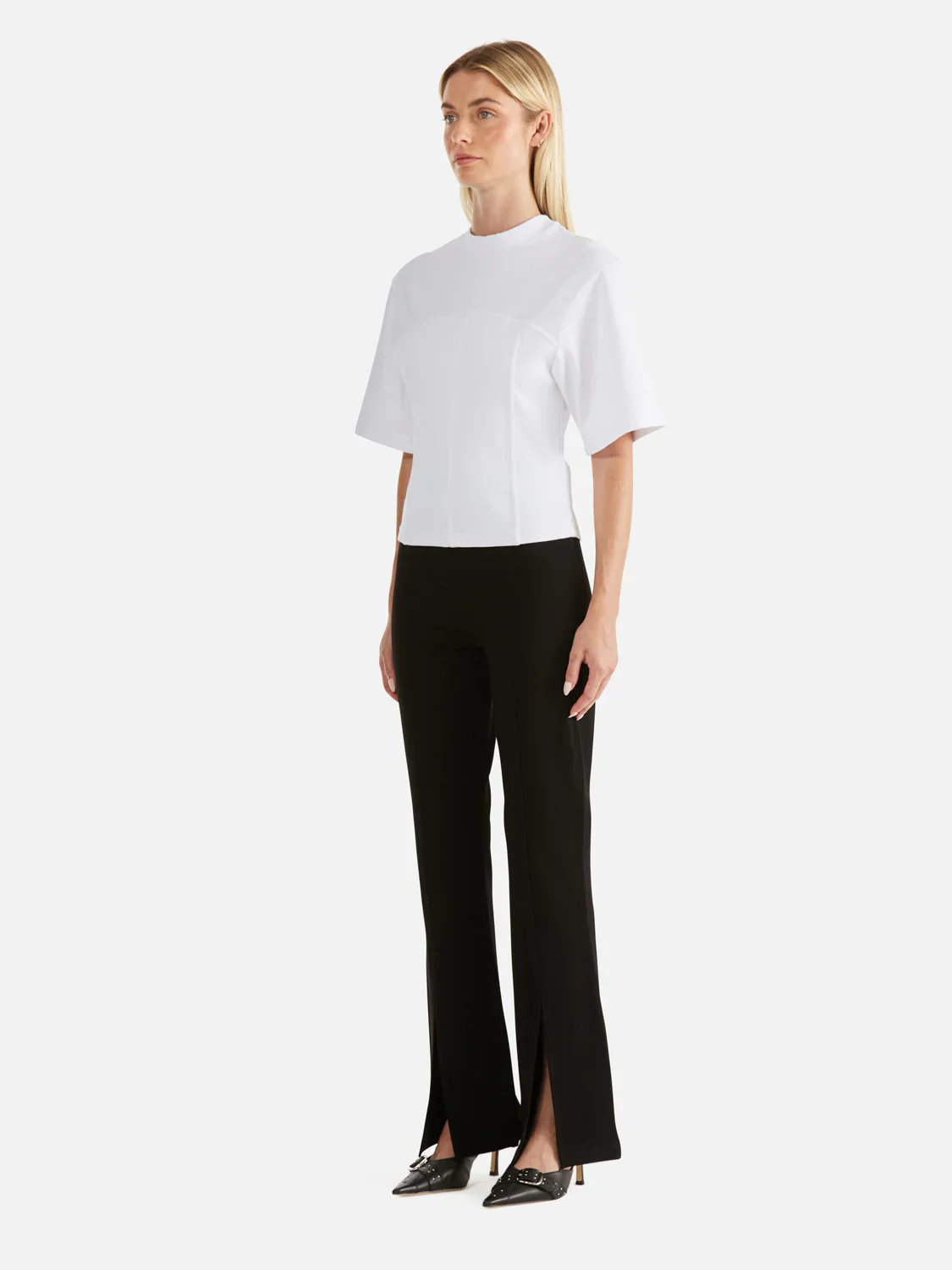 ENA PELLY - AVA CORSET TEE (WHITE) - Image 3