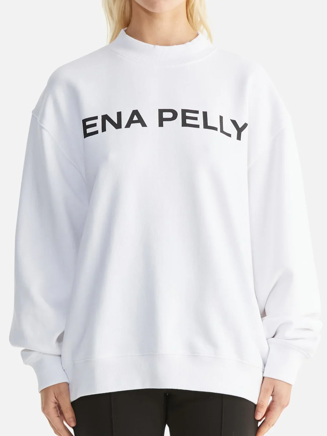 ENA PELLY - CHLOE OVERSIZED SWEATER CORE LOGO (WHITE) - Image 2