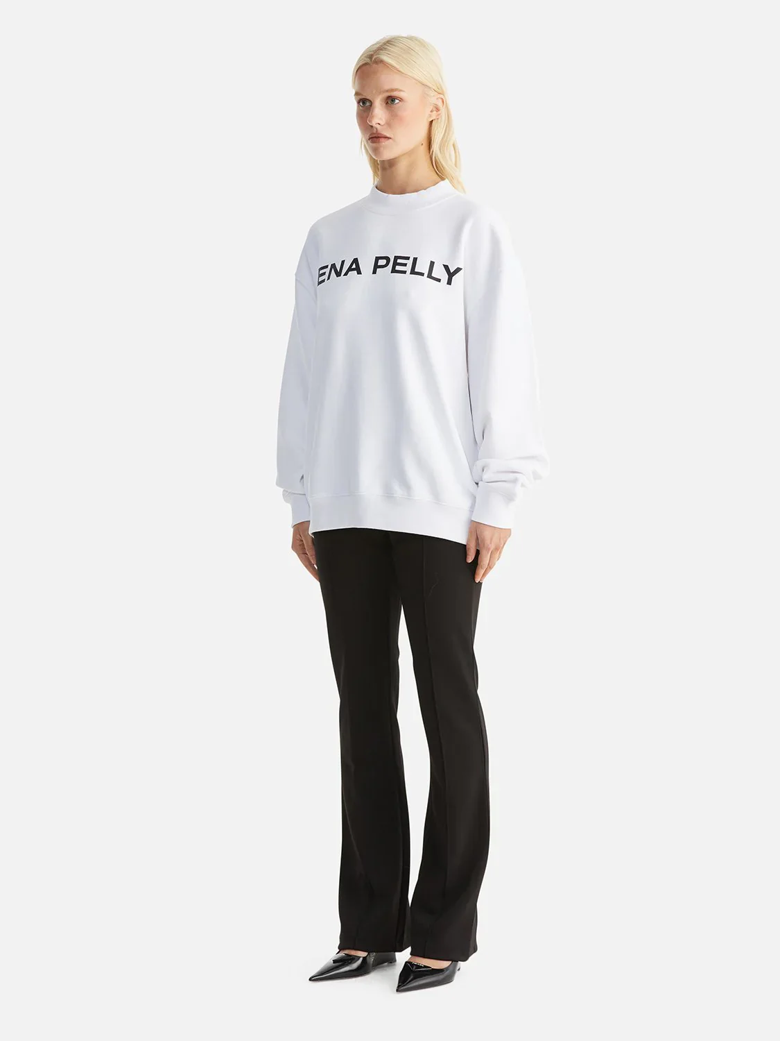 ENA PELLY - CHLOE OVERSIZED SWEATER CORE LOGO (WHITE) - Image 3