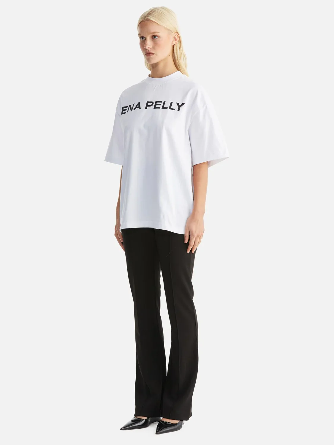 ENA PELLY - CHLOE OVERSIZED TEE CORE LOGO (WHITE) - Image 3