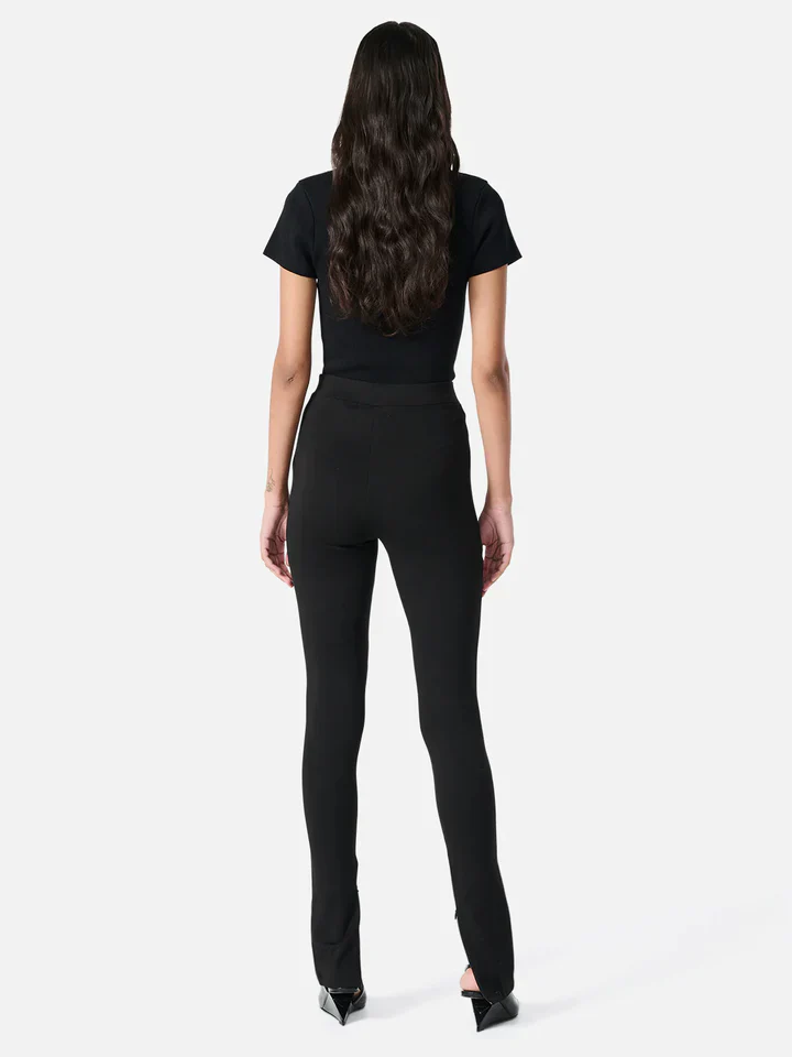 ENA PELLY - Ellen Short Sleeve Knit Top (Black) - Image 5