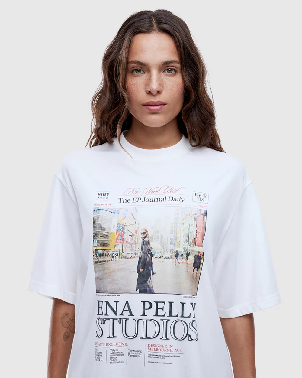 ENA PELLY - EP JOURNAL TEE (VINTAGE WHITE)