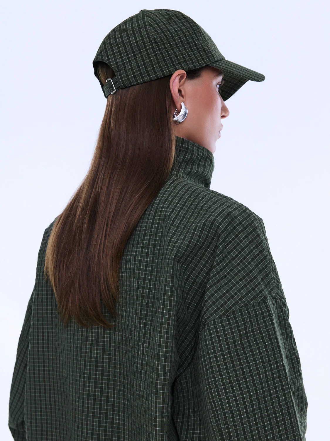 ENA PELLY - FALLON CHECK CAP (OLIVE CHECK) - Image 3