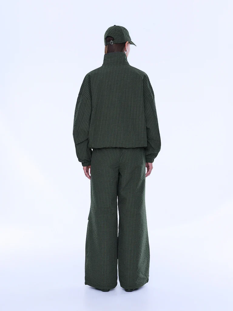 ENA PELLY - FALLON ZIP THRU JACKET (OLIVE CHECK) - Image 2