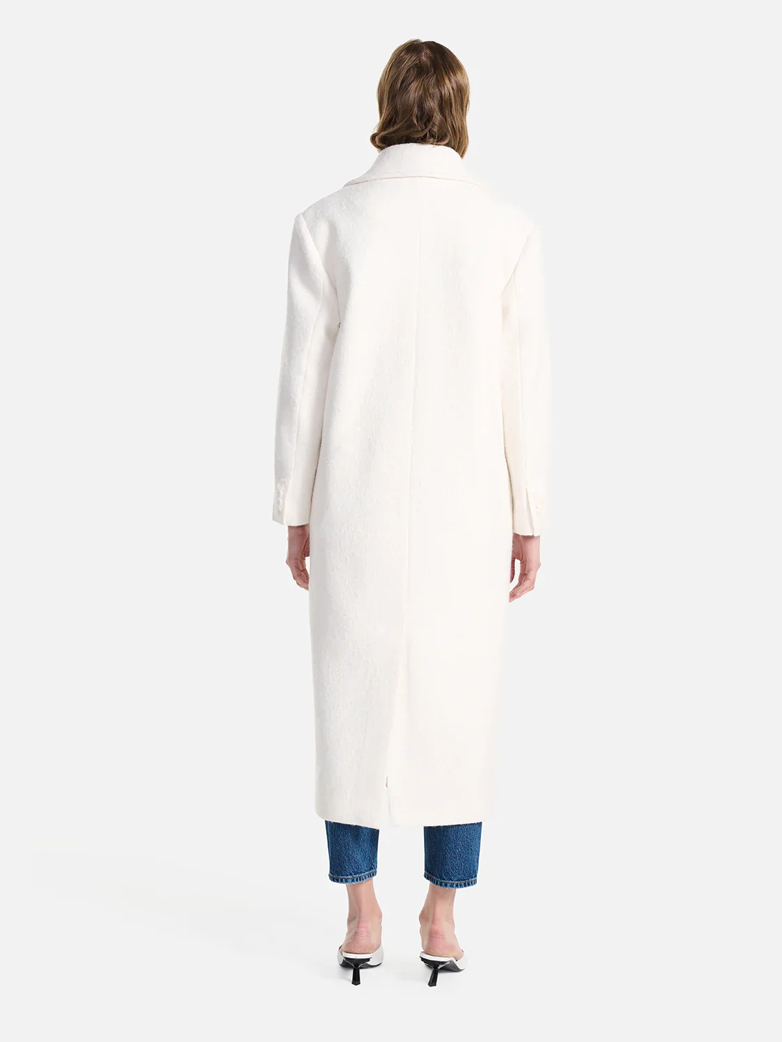 ENA PELLY - HARPER BOUCLE WOOL COAT (BONE) - Image 3