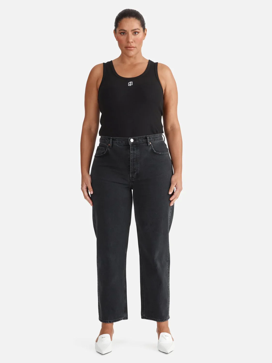 ENA PELLY - KENDALL MONOGRAM TANK (BLACK) - Image 4