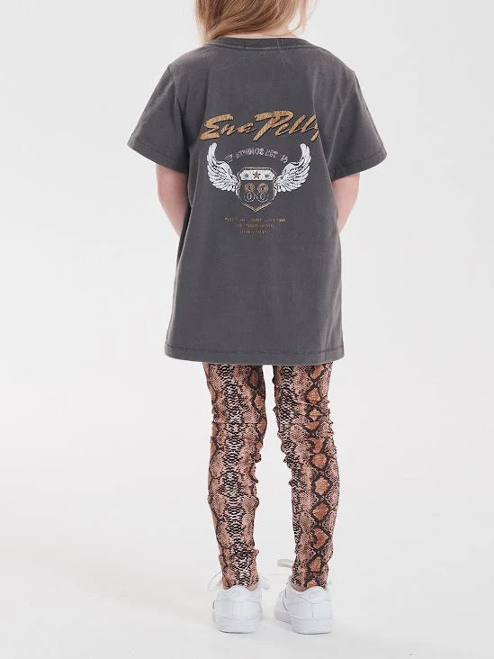 ENA PELLY - KIDS - Winged Shield Tee (Charcoal) - Image 3