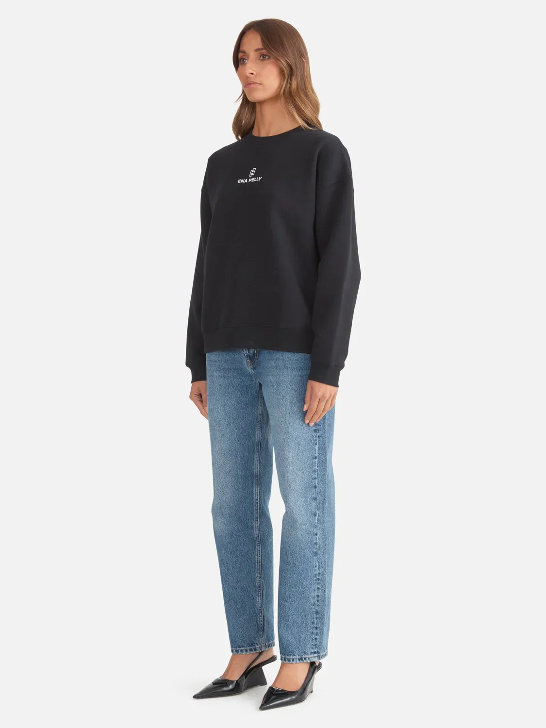 ENA PELLY - LEXI MONOGRAM SWEATER (BLACK) - Image 3