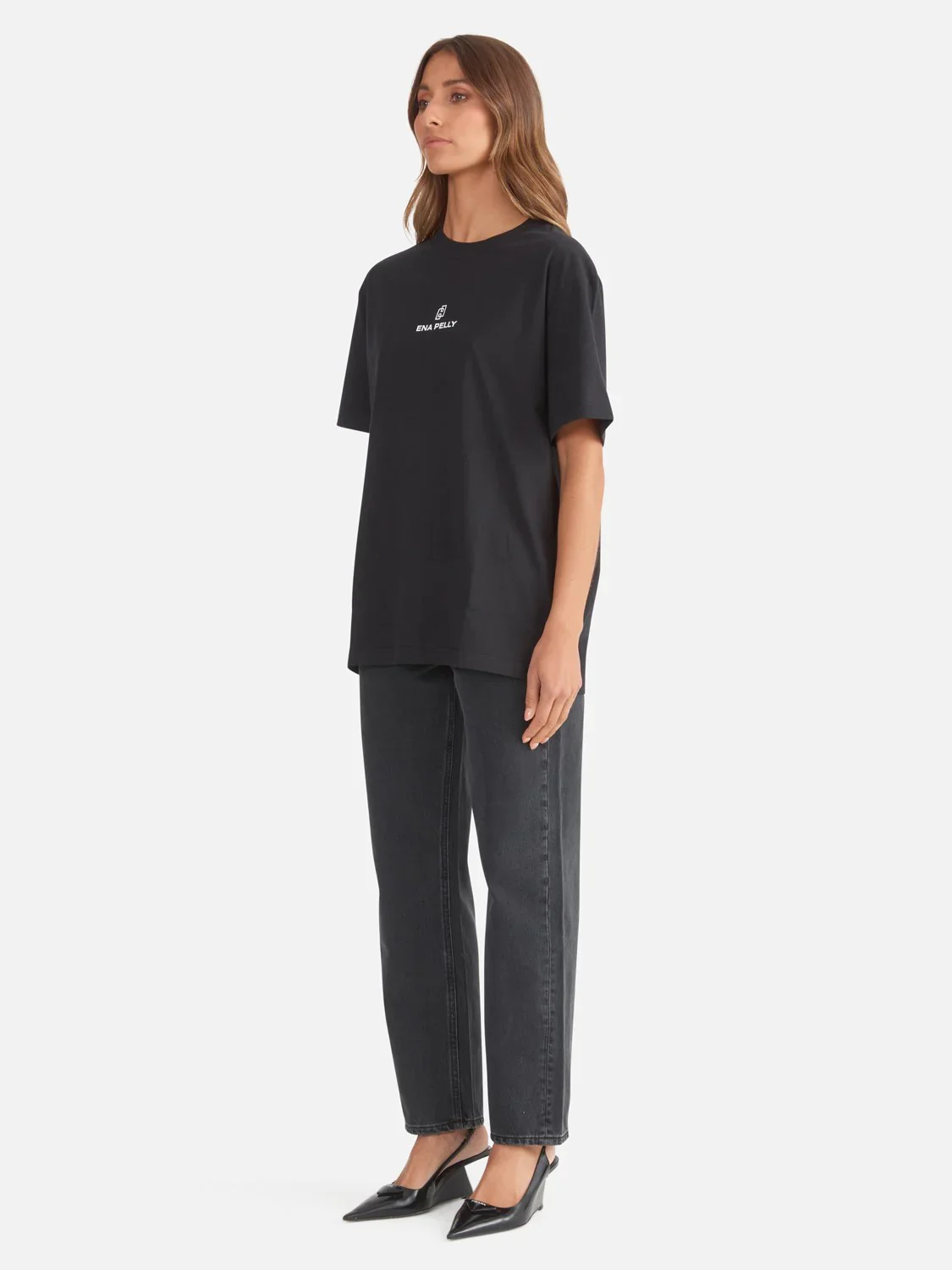 ENA PELLY - LEXI MONOGRAM TEE (BLACK) - Image 3