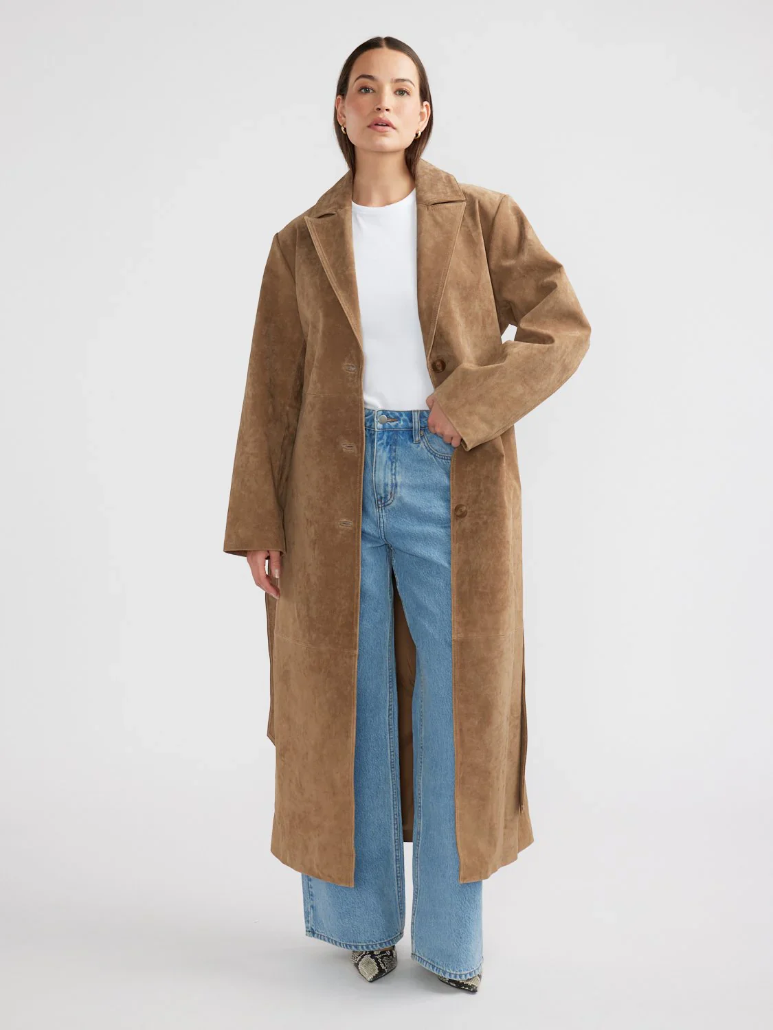 ENA PELLY - MILEY SUEDE TRENCH (TOFFEE)