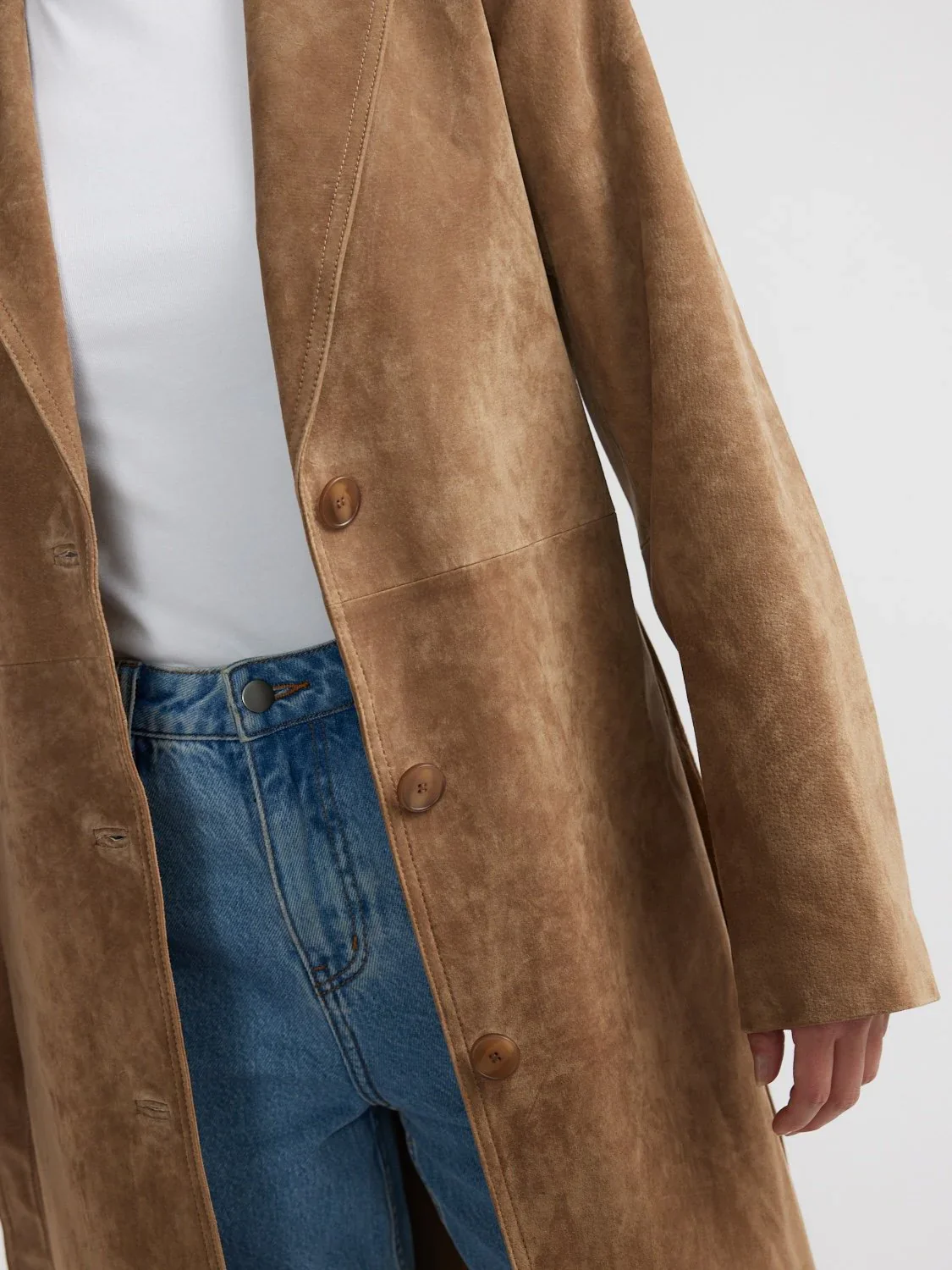 ENA PELLY - MILEY SUEDE TRENCH (TOFFEE) - Image 5