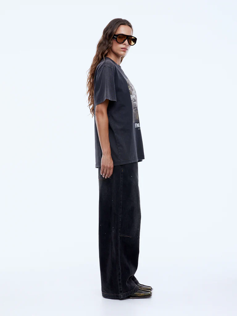 ENA PELLY - MIXED ANIMAL TEE (VINTAGE BLACK) - Image 3