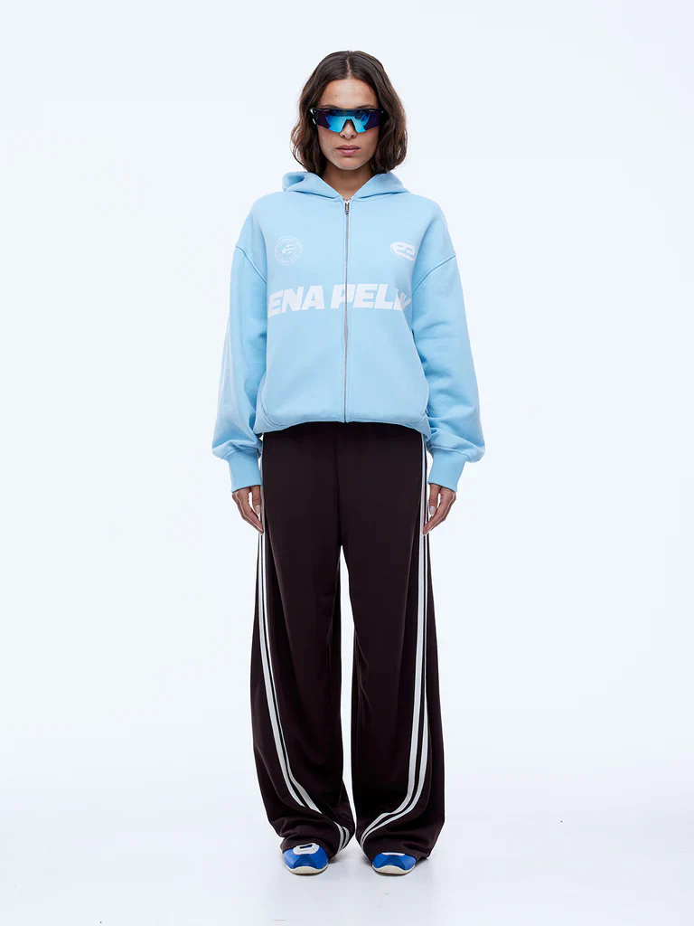 ENA PELLY - MULTI LOGO ZIP THU HOODIE (CLOUD BLUE) - Image 5