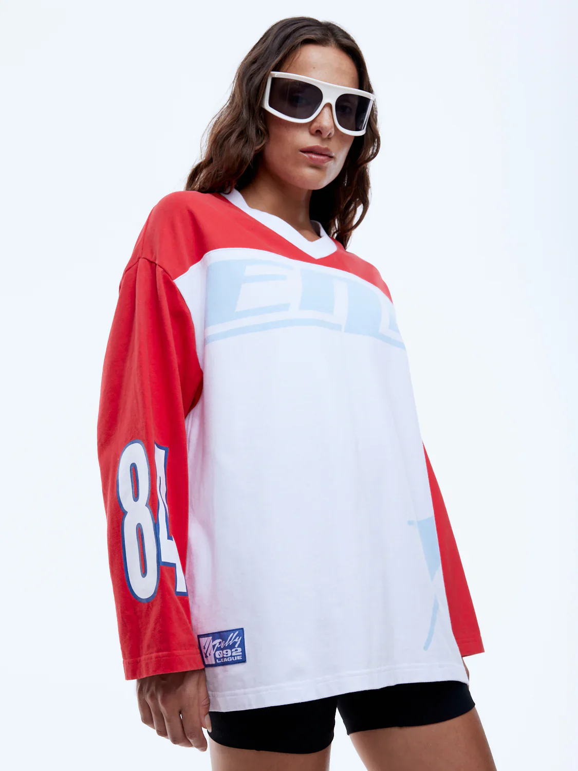 ENA PELLY - PELLY LEAGUE LONG SLEEVE TEE (WHITE SPLICE) - Image 3