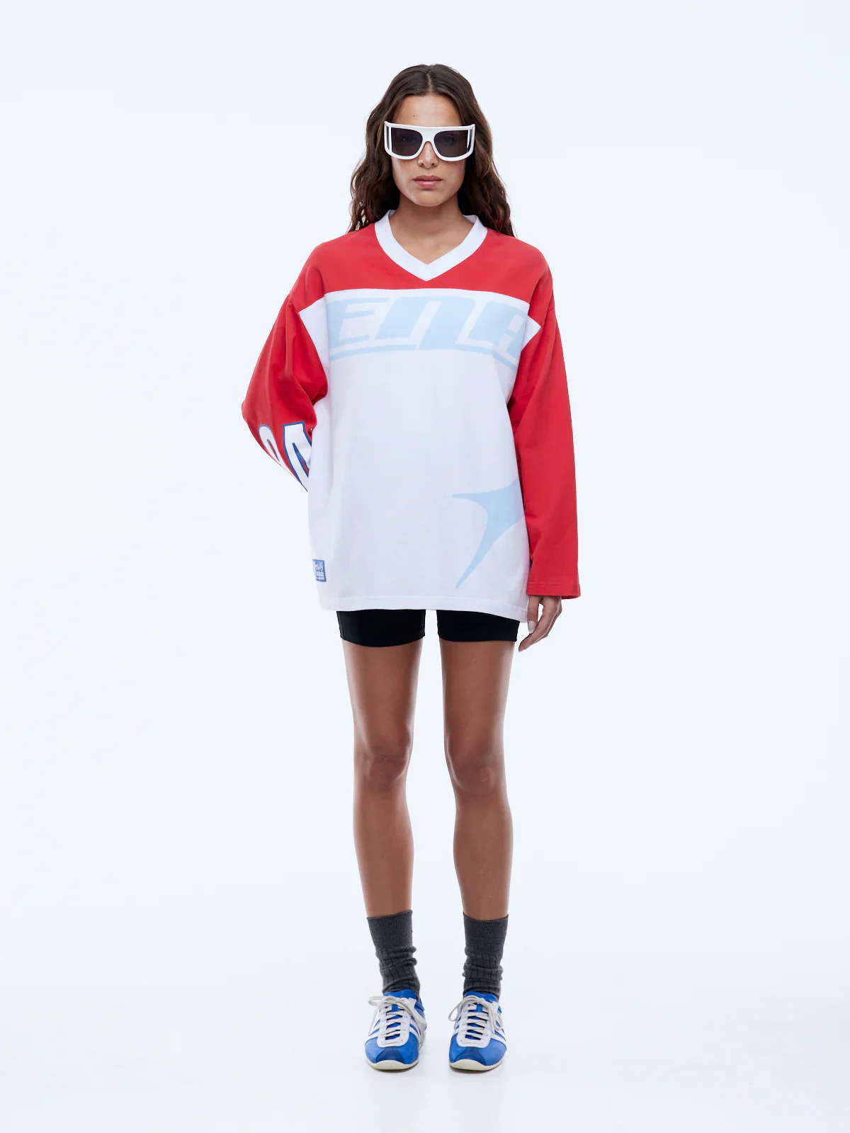 ENA PELLY - PELLY LEAGUE LONG SLEEVE TEE (WHITE SPLICE) - Image 4