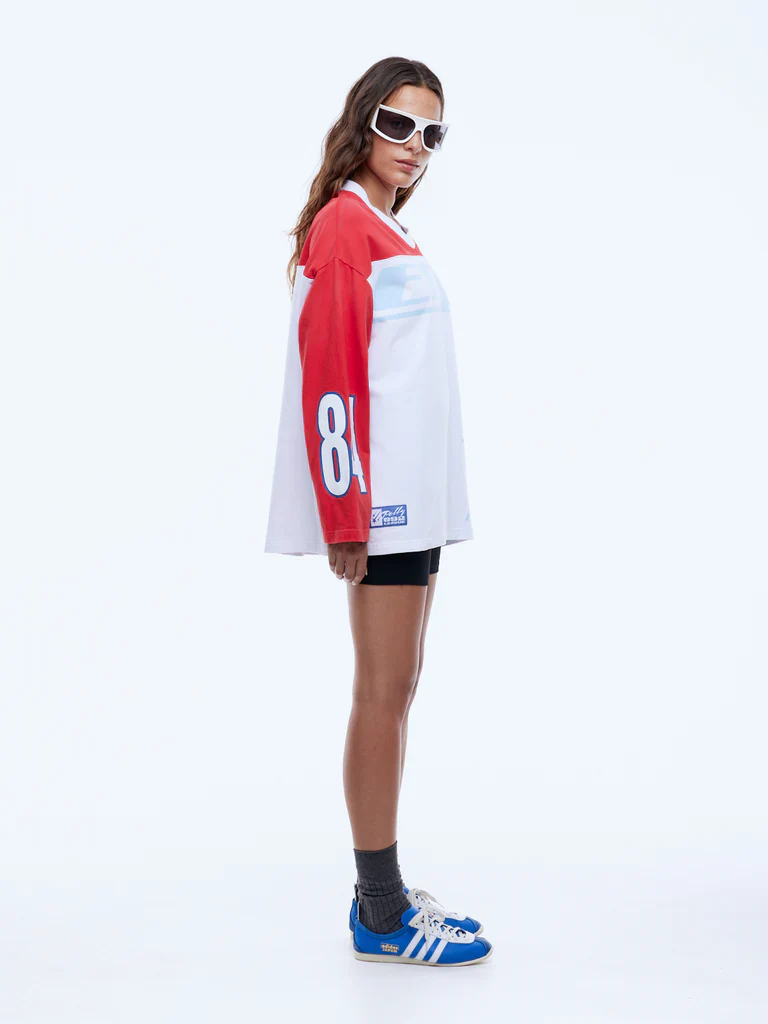 ENA PELLY - PELLY LEAGUE LONG SLEEVE TEE (WHITE SPLICE) - Image 5
