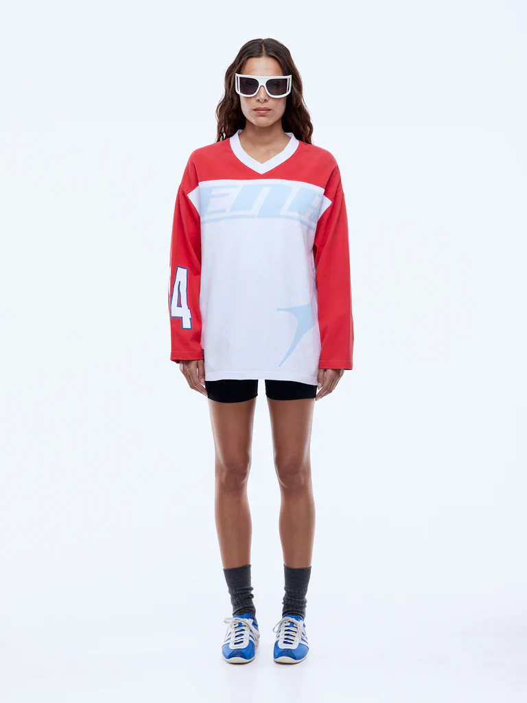 ENA PELLY - PELLY LEAGUE LONG SLEEVE TEE (WHITE SPLICE) - Image 6