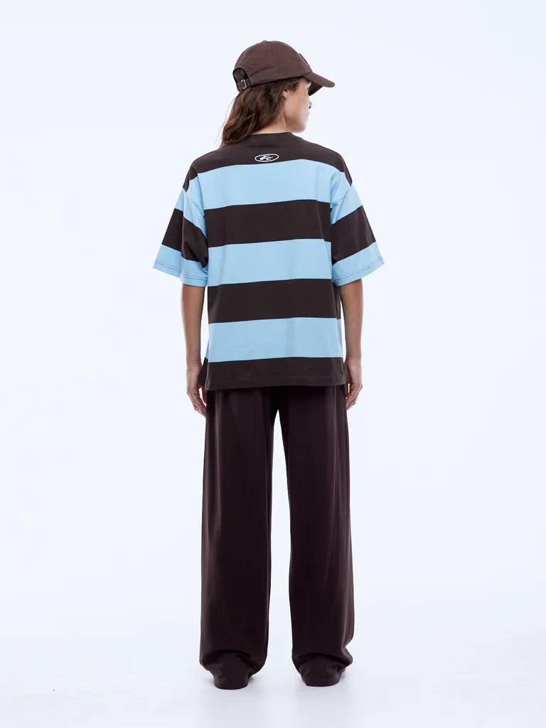 ENA PELLY - PELLY SPORT STRIPE TEE (CLOUD BLUE/COCOA STRIPE) - Image 2