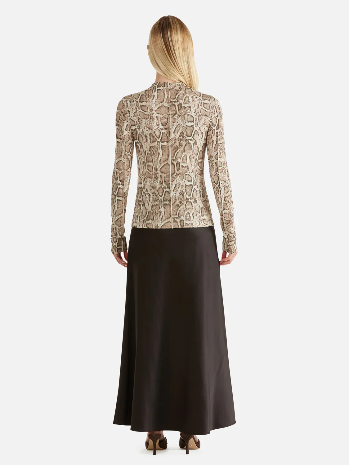 ENA PELLY - SADIE LONG SLEEVE TOP (SNAKE SKIN) - Image 3
