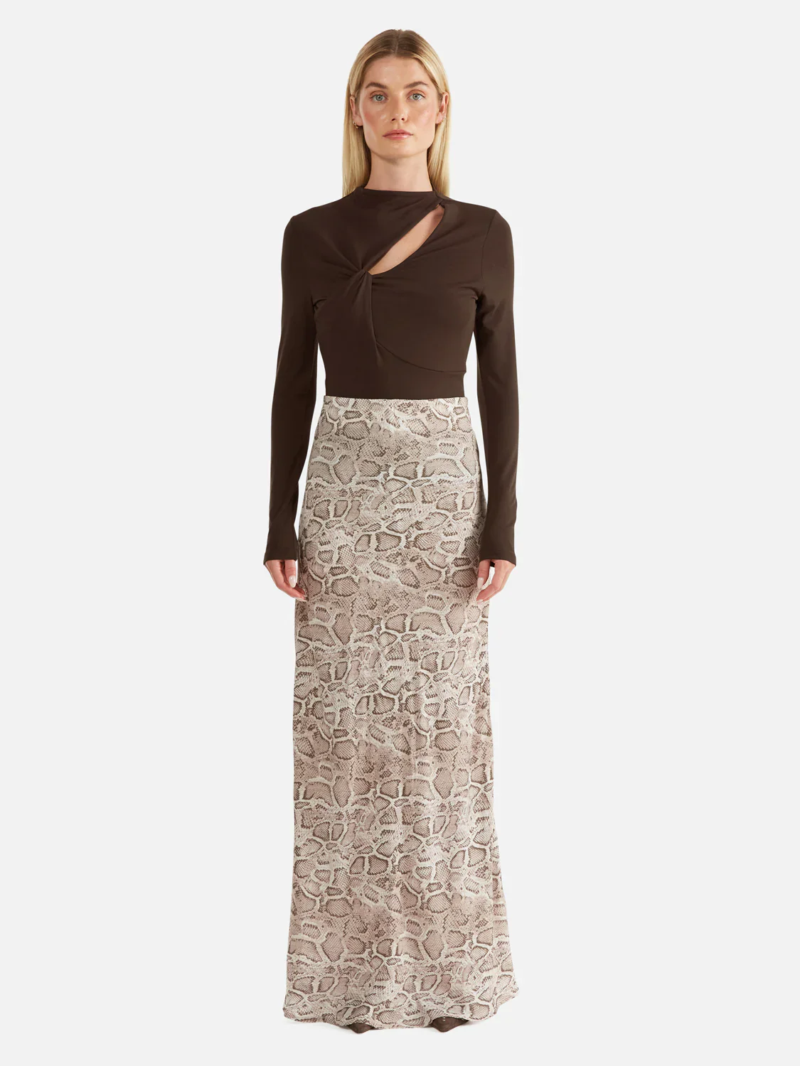 ENA PELLY - SADIE MAXI SKIRT (SNAKE SKIN)