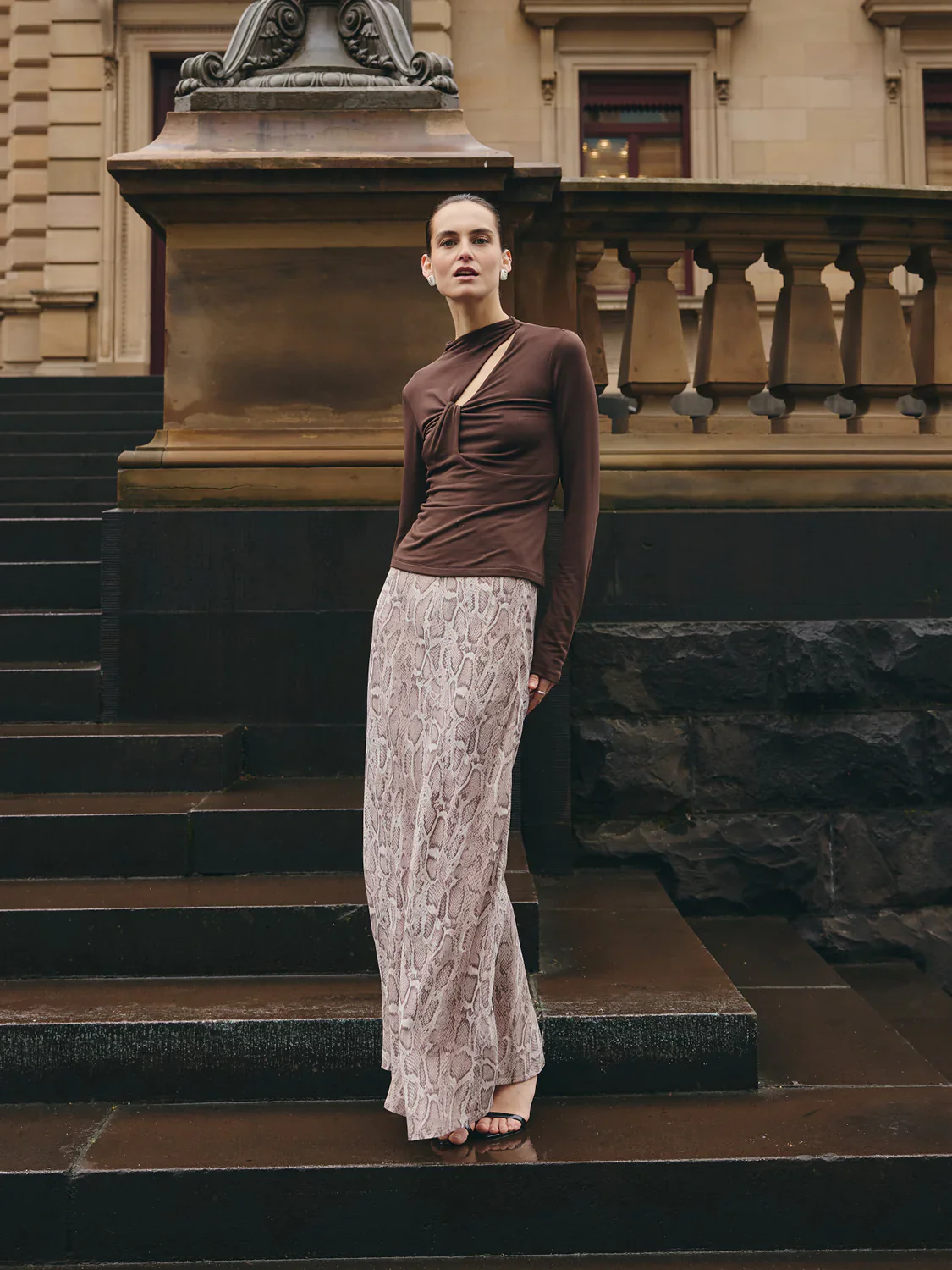 ENA PELLY - SADIE MAXI SKIRT (SNAKE SKIN) - Image 2