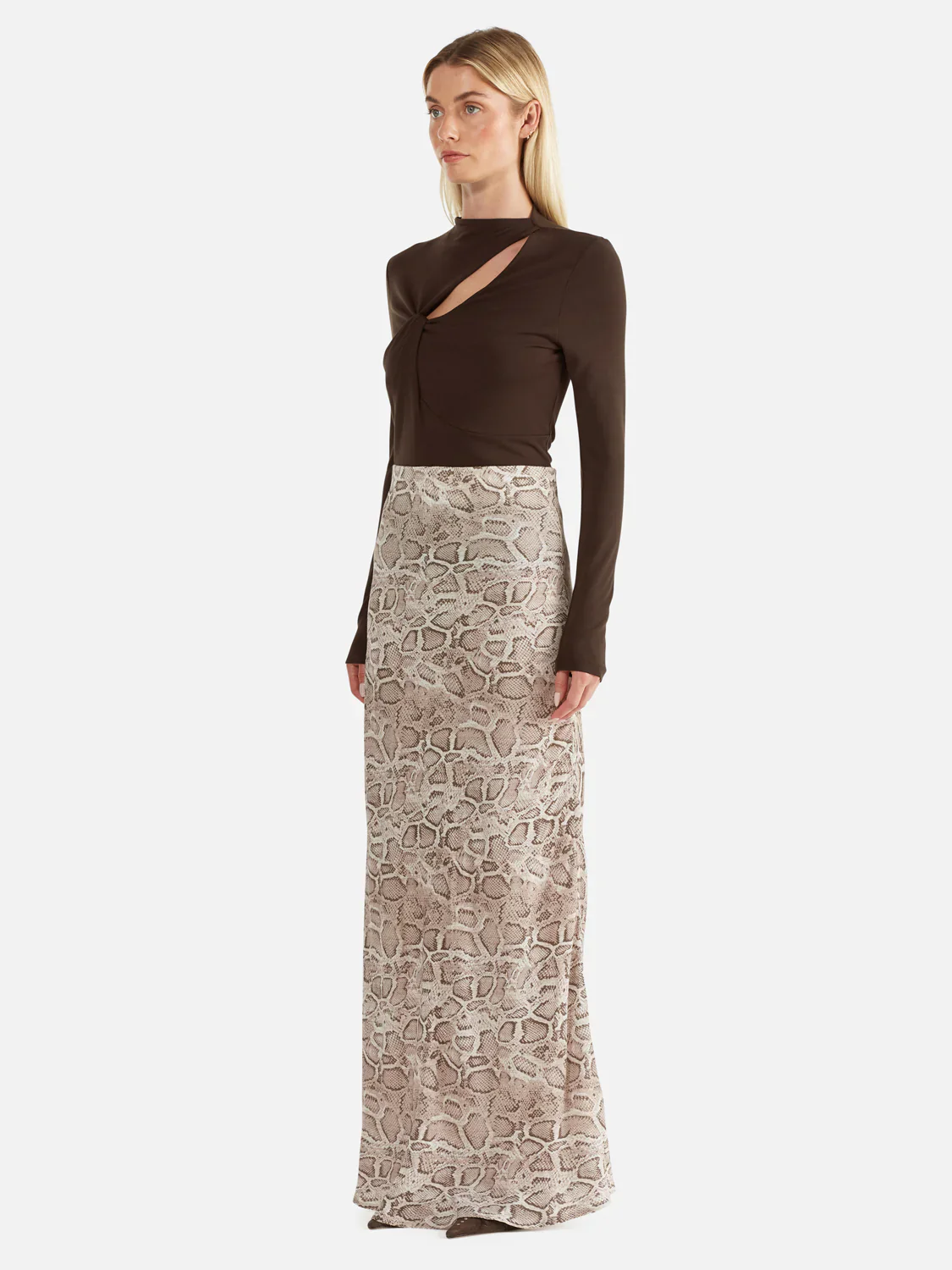 ENA PELLY - SADIE MAXI SKIRT (SNAKE SKIN) - Image 4
