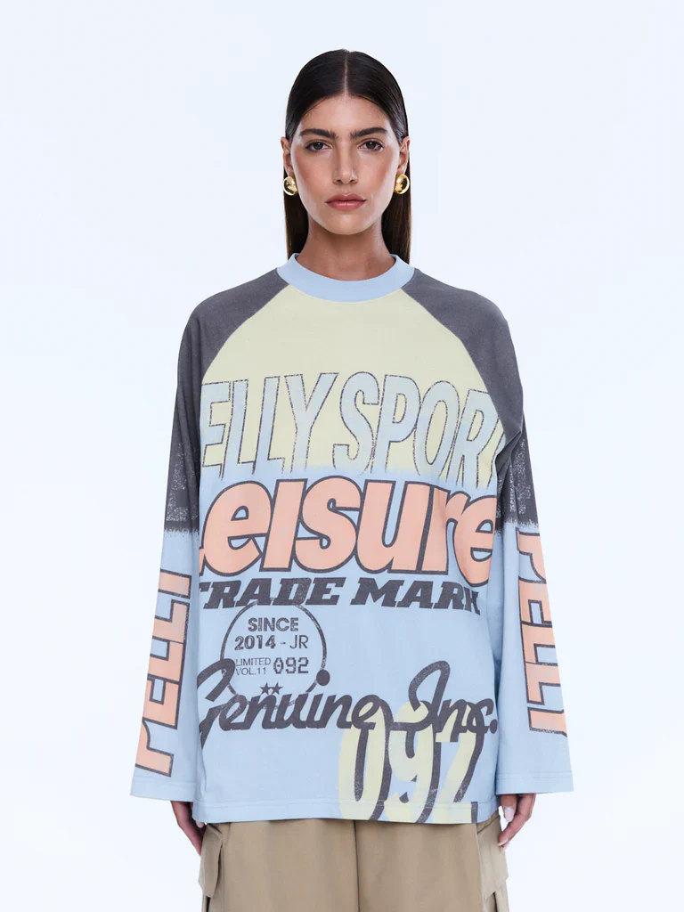 ENA PELLY - TRADEMARK LONG SLEEVE TEE (MULTI / PELLY SPORT) - Image 4