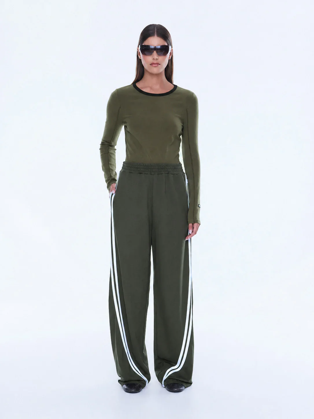 ENA PELLY - VALENTINA STRIPE PANT (OLIVE)