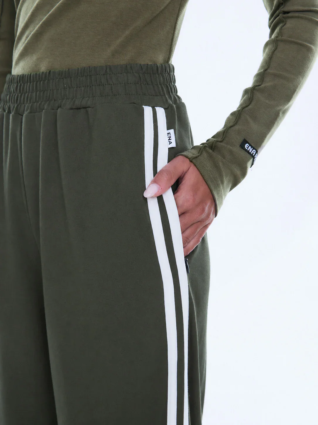 ENA PELLY - VALENTINA STRIPE PANT (OLIVE) - Image 4