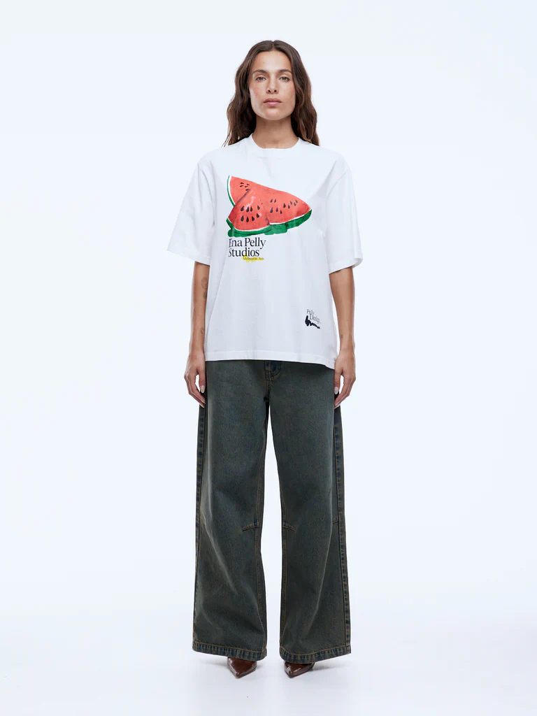 ENA PELLY - WATERMELON TEE (VINTAGE WHITE) - Image 3