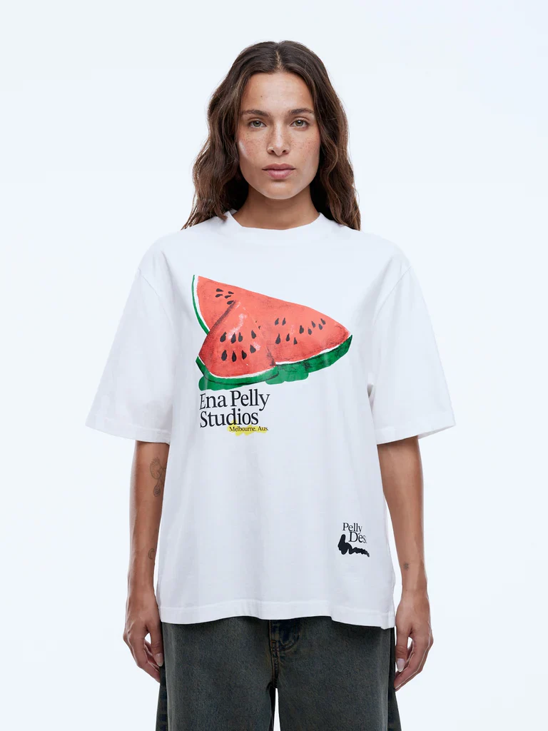 ENA PELLY - WATERMELON TEE (VINTAGE WHITE) - Image 6