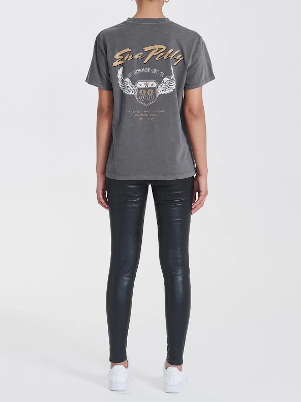ENA PELLY - Winged Shield Tee (Charcoal) - Image 6
