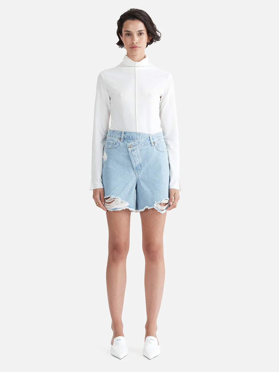 ENA PELLY - WINNIE CROSS-OVER BERMUDA SHORT (Summer Blue)