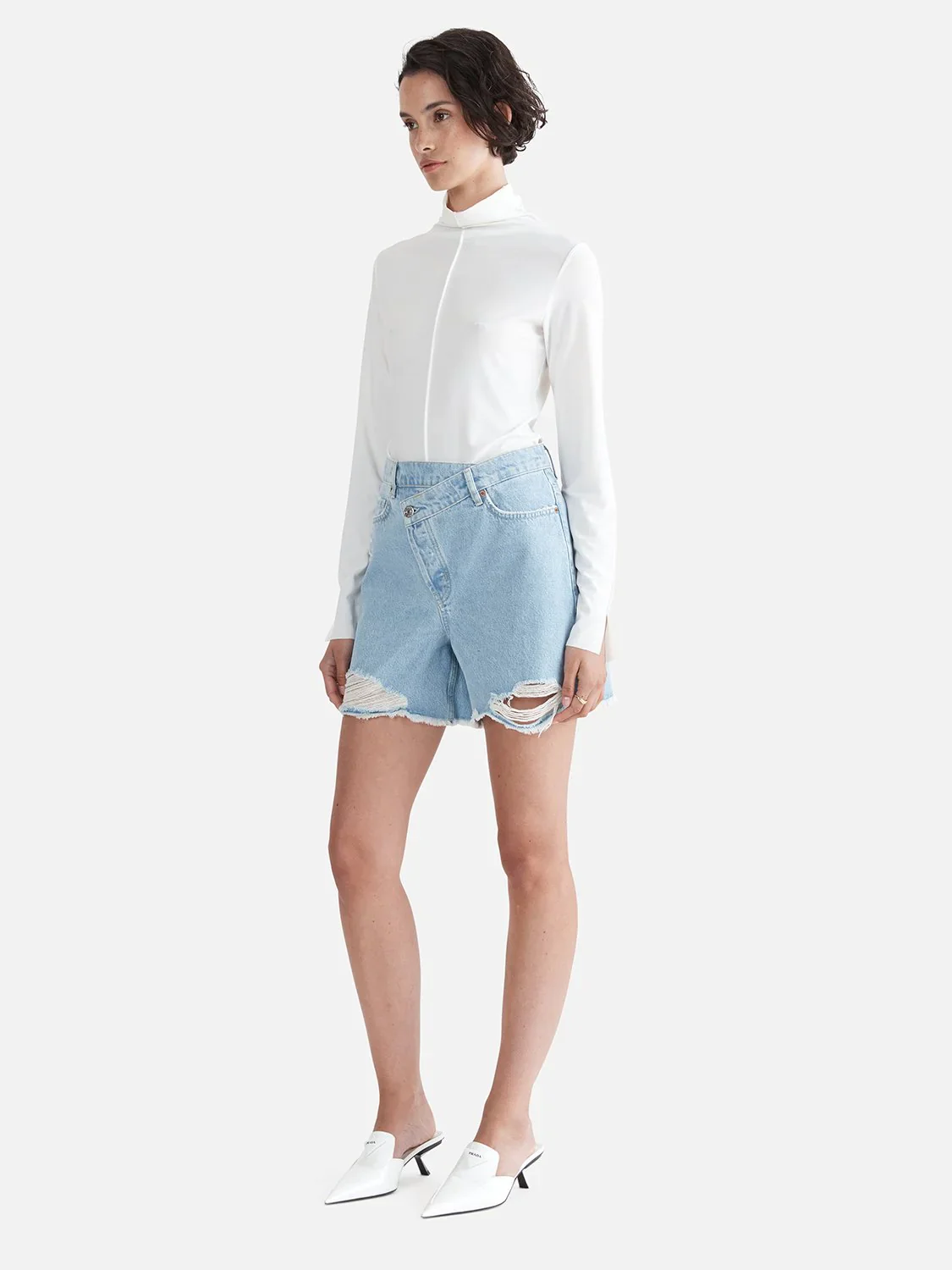 ENA PELLY - WINNIE CROSS-OVER BERMUDA SHORT (Summer Blue) - Image 3