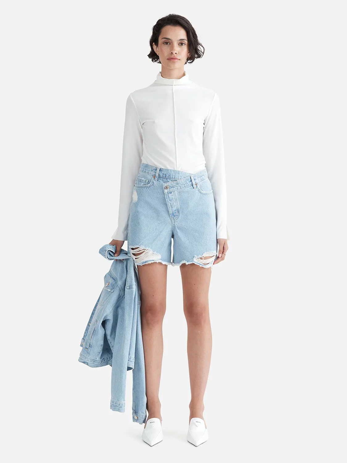 ENA PELLY - WINNIE CROSS-OVER BERMUDA SHORT (Summer Blue) - Image 4