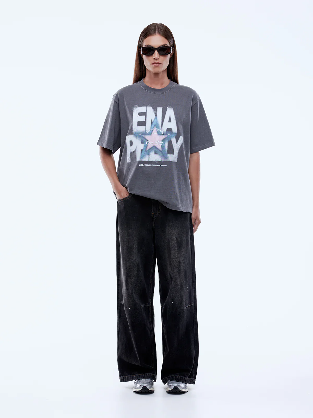 ENA PELLY x ELLIDY PULLIN - AURORA TEE (WASHED GREY) - Image 2