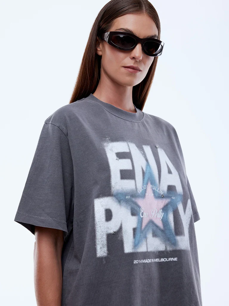 ENA PELLY x ELLIDY PULLIN - AURORA TEE (WASHED GREY) - Image 4