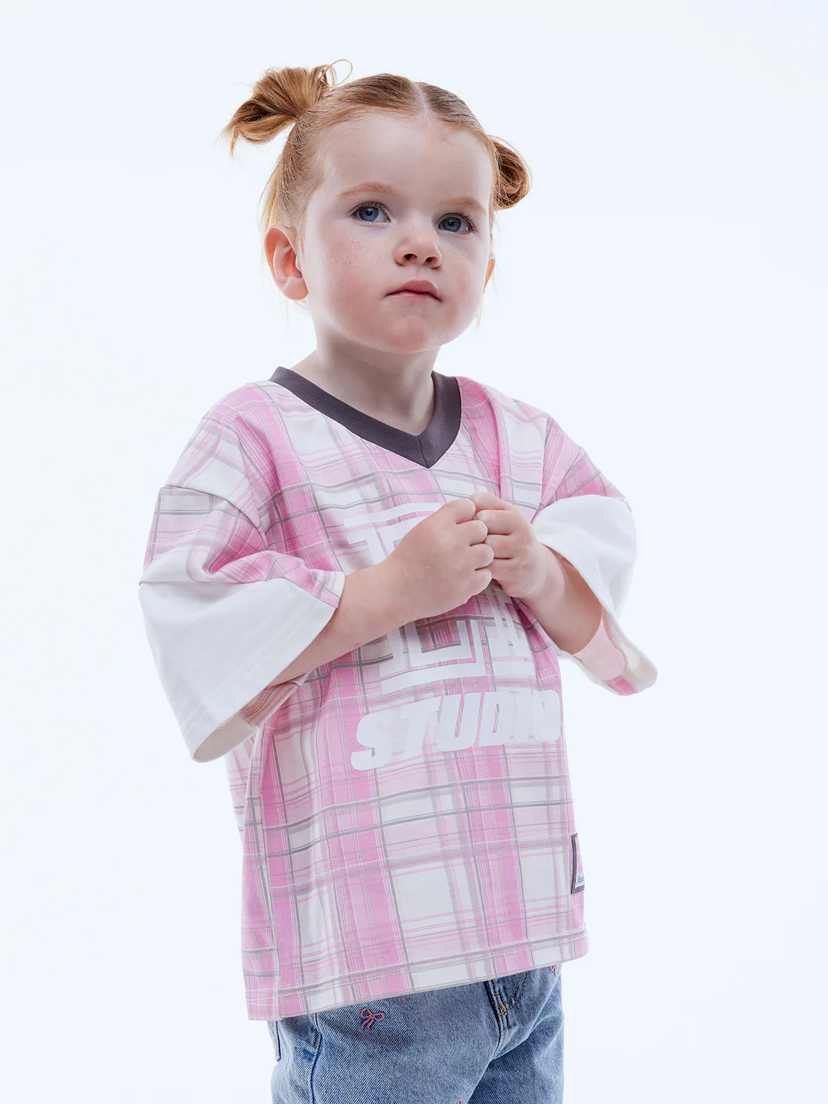 ENA PELLY x ELLIDY PULLIN - KIDS LUNAR JERSEY (PINK CHECK) - Image 3