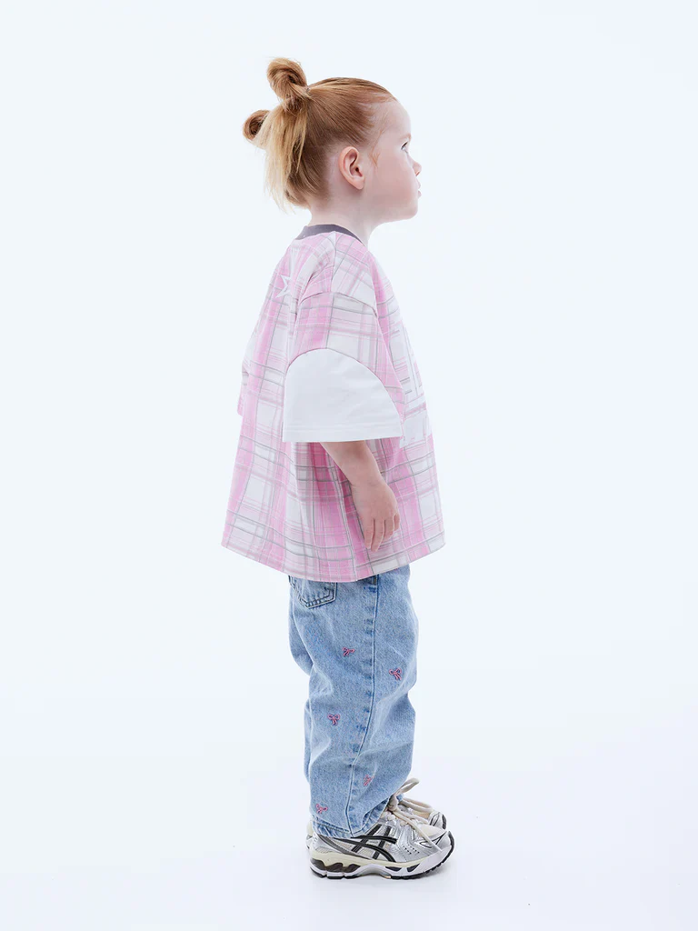 ENA PELLY x ELLIDY PULLIN - KIDS LUNAR JERSEY (PINK CHECK) - Image 4