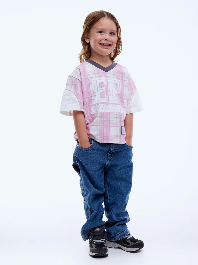 ENA PELLY x ELLIDY PULLIN - KIDS LUNAR JERSEY (PINK CHECK) - Image 5